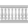 Ekena Millwork Fiberthane Arcadian Balustrade Railing Kit Style L (7 3/8" On-Center Spacing to Pass 4" Sphere Code) BALK35X060ACL